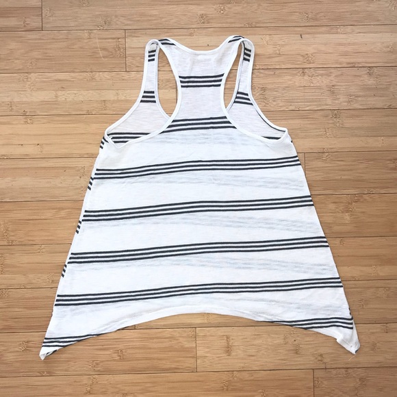 Black and White Linen A line Tank Top Size Small - Picture 3 of 3